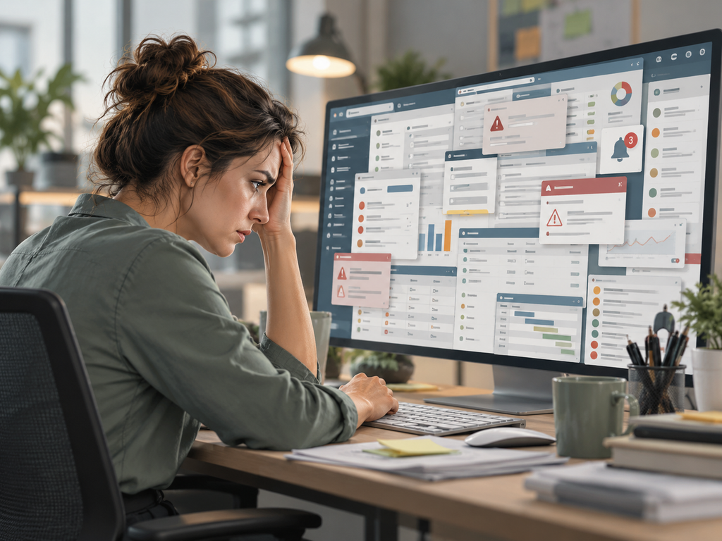 Interfaccia di un software gestionale complesso con numerosi menu e informazioni.